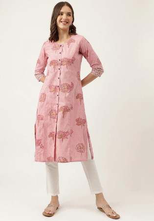 Picture of Marvelous Cotton Rosy Brown Kurtis & Tunic