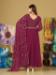 Picture of Georgette Medium Violet Red Anarkali Salwar Kameez