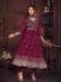 Picture of Georgette Deep Pink Straight Cut Salwar Kameez