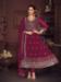 Picture of Georgette Deep Pink Straight Cut Salwar Kameez