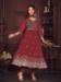 Picture of Stunning Georgette Maroon Straight Cut Salwar Kameez