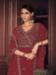 Picture of Stunning Georgette Maroon Straight Cut Salwar Kameez