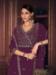 Picture of Well Formed Georgette Purple Straight Cut Salwar Kameez