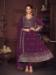 Picture of Well Formed Georgette Purple Straight Cut Salwar Kameez