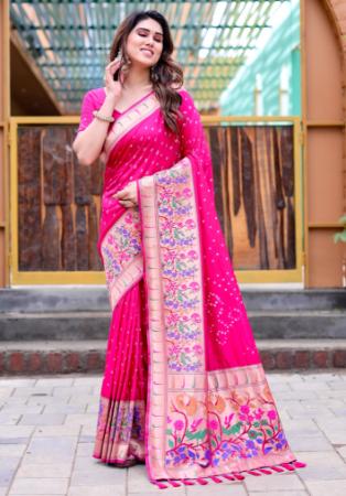 Picture of Exquisite Silk Deep Pink Saree