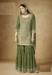 Picture of Chiffon Dark Olive Green Straight Cut Salwar Kameez