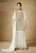 Picture of Shapely Chiffon Off White Straight Cut Salwar Kameez