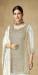 Picture of Shapely Chiffon Off White Straight Cut Salwar Kameez