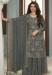 Picture of Chiffon Dark Slate Grey Straight Cut Salwar Kameez