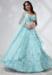 Picture of Georgette & Net Light Steel Blue Lehenga Choli