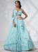 Picture of Georgette & Net Light Steel Blue Lehenga Choli