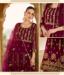 Picture of Delightful Net Maroon Anarkali Salwar Kameez