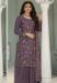 Picture of Chiffon Medium Purple Straight Cut Salwar Kameez