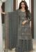 Picture of Chiffon Dark Slate Grey Straight Cut Salwar Kameez