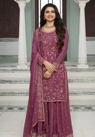 Picture of Admirable Chiffon Hot Pink Straight Cut Salwar Kameez