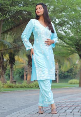 Picture of Taking Rayon Light Blue Kurtis & Tunic