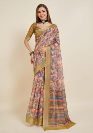 Picture of Sightly Linen Cadet Blue Saree