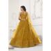 Picture of Excellent Net Dark Golden Rod Lehenga Choli