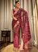 Picture of Well Formed Silk Fire Brick Saree