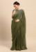 Picture of Georgette & Satin & Silk Dark Olive Green Saree