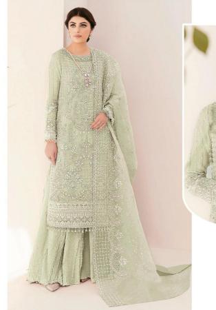 Picture of Graceful Georgette Tan Straight Cut Salwar Kameez