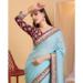 Picture of Admirable Silk & Organza Light Steel Blue Saree