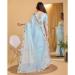 Picture of Ravishing Silk & Organza Pale Turquoise Saree