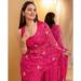 Picture of Lovely Silk & Organza Crimson Saree