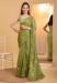 Picture of Amazing Silk & Organza Dark Khaki Saree