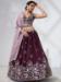 Picture of Chiffon & Silk Dark Olive Green Lehenga Choli