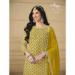 Picture of Georgette Dark Golden Rod Straight Cut Salwar Kameez