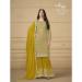 Picture of Georgette Dark Golden Rod Straight Cut Salwar Kameez