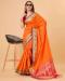 Picture of Pretty Silk Tomato Saree