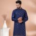 Picture of Fine Cotton Navy Blue Kurtas