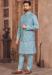 Picture of Pleasing Silk Light Steel Blue Kurtas