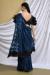 Picture of Amazing Crepe & Satin & Silk Midnight Blue Saree