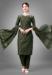 Picture of Cotton Dark Olive Green Readymade Salwar Kameez