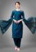 Picture of Fascinating Cotton Navy Blue Readymade Salwar Kameez