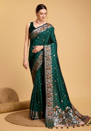 Picture of Resplendent Silk Sea Green Saree