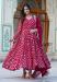 Picture of Well Formed Georgette Deep Pink Readymade Gown