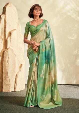 Picture of Comely Chiffon Dark Sea Green Saree