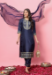 Picture of Marvelous Silk Navy Blue Readymade Salwar Kameez