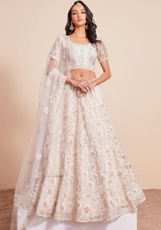 Picture of Marvelous Net Off White Lehenga Choli