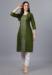 Picture of Exquisite Cotton Dark Olive Green Kurtis & Tunic