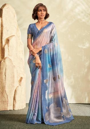 Picture of Wonderful Chiffon Light Steel Blue Saree