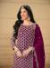 Picture of Pleasing Georgette Purple Straight Cut Salwar Kameez