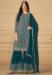 Picture of Georgette Dark Green Straight Cut Salwar Kameez