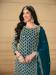 Picture of Georgette Dark Green Straight Cut Salwar Kameez