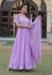 Picture of Georgette & Silk Medium Purple Readymade Gown