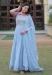 Picture of Well Formed Georgette & Silk Light Blue Readymade Gown